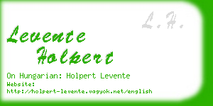 levente holpert business card